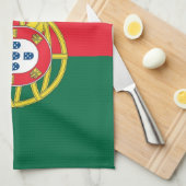 Keukenhanddoek met vlag van Portugal (Quarter Fold)