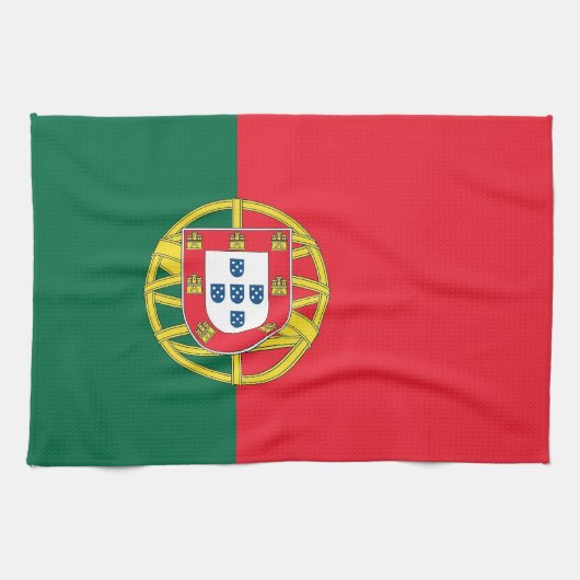 Keukenhanddoek met vlag van Portugal (Horizontaal)