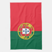 Keukenhanddoek met vlag van Portugal (Verticaal)