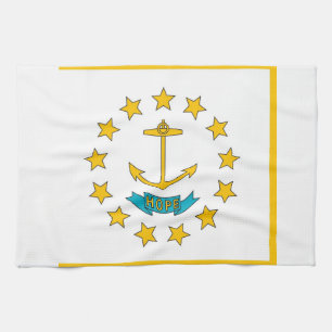 Keukenhanddoek met vlag van Rhode Island, VS