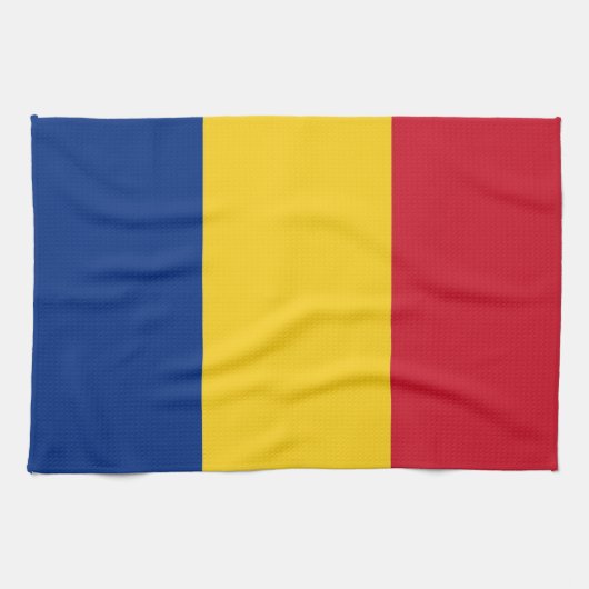 Keukenhanddoek met vlag van Roemenië (Horizontaal)
