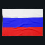 Keukenhanddoek met vlag van Rusland<br><div class="desc">Elegant patriottisch keukenhanddoek met vlag van Rusland. Dit product is aanpasbaar.</div>
