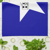 Keukenhanddoek met vlag van San Antonio, VS (Gevouwen)