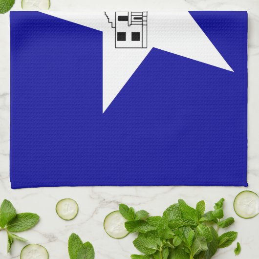 Keukenhanddoek met vlag van San Antonio, VS (Gevouwen)