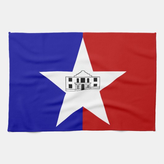 Keukenhanddoek met vlag van San Antonio, VS (Horizontaal)