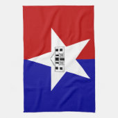 Keukenhanddoek met vlag van San Antonio, VS (Verticaal)