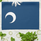 Keukenhanddoek met vlag van South Carolina, U.S.A. (Gevouwen)