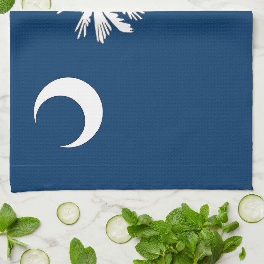 Keukenhanddoek met vlag van South Carolina, U.S.A. (Gevouwen)