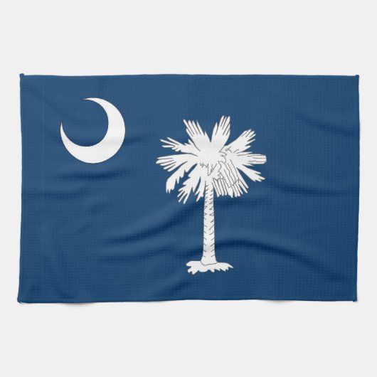 Keukenhanddoek met vlag van South Carolina, U.S.A. (Horizontaal)