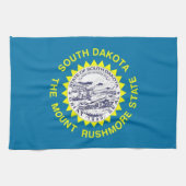 Keukenhanddoek met vlag van South Dakota, V.S.A. (Horizontaal)