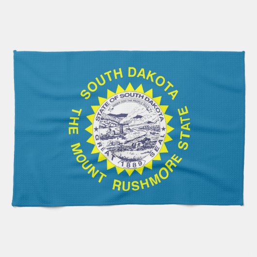 Keukenhanddoek met vlag van South Dakota, V.S.A. (Horizontaal)