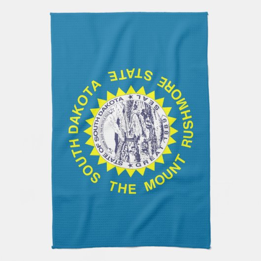 Keukenhanddoek met vlag van South Dakota, V.S.A. (Verticaal)
