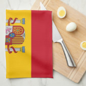 Keukenhanddoek met vlag van Spanje (Quarter Fold)