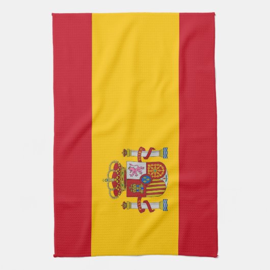 Keukenhanddoek met vlag van Spanje (Verticaal)