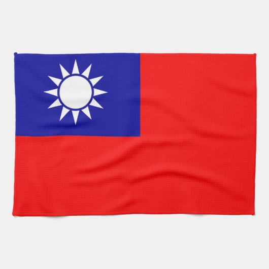 Keukenhanddoek met vlag van Taiwan (Horizontaal)