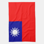 Keukenhanddoek met vlag van Taiwan (Verticaal)