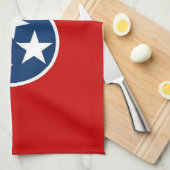 Keukenhanddoek met vlag van Tennessee, V.S.A. (Quarter Fold)