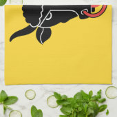 Keukenhanddoek met vlag van Uri, Zwitserland (Gevouwen)