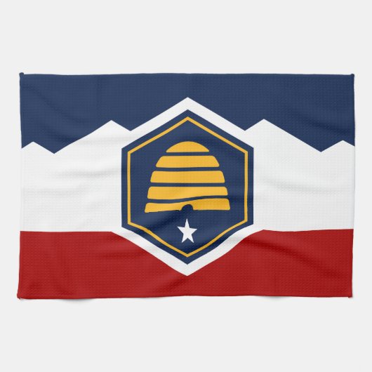 Keukenhanddoek met vlag van Utah, VS (Horizontaal)