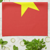 Keukenhanddoek met vlag van Vietnam (Gevouwen)