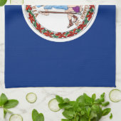 Keukenhanddoek met vlag van Virginia, V.S.A. (Gevouwen)
