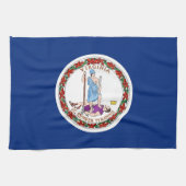 Keukenhanddoek met vlag van Virginia, V.S.A. (Horizontaal)