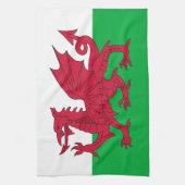 Keukenhanddoek met vlag van Wales (Verticaal)