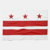 Keukenhanddoek met vlag van Washington D.C., V.S.A (Horizontaal)