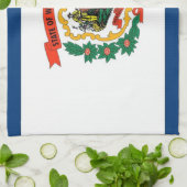 Keukenhanddoek met vlag van West Virginia, V.S.A. (Gevouwen)