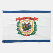 Keukenhanddoek met vlag van West Virginia, V.S.A. (Horizontaal)