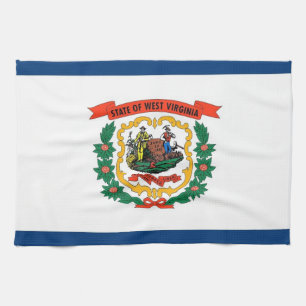 Keukenhanddoek met vlag van West Virginia, V.S.A.