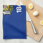 Keukenhanddoek met vlag van Wisconsin, VS (Quarter Fold)