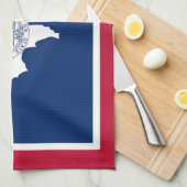 Keukenhanddoek met vlag van Wyoming, VS (Quarter Fold)