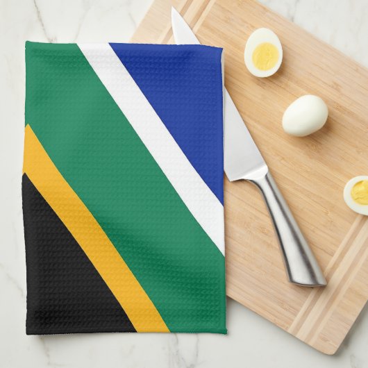 Keukenhanddoek met vlag van Zuid-Afrika (Quarter Fold)