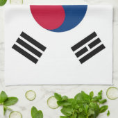 Keukenhanddoek met vlag van Zuid-Korea (Gevouwen)