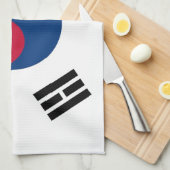 Keukenhanddoek met vlag van Zuid-Korea (Quarter Fold)