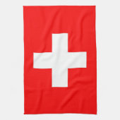 Keukenhanddoek met vlag van Zwitserland (Verticaal)