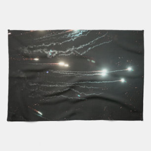 Keukenhanddoek met vuurwerk