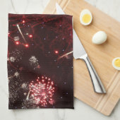 Keukenhanddoek met vuurwerk (Quarter Fold)