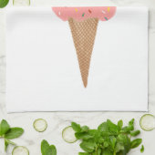 Keukenhanddoek met zoete drievoudige ijsjes (Gevouwen)