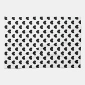 Keukenhanddoek met zwart en wit hart (Horizontaal)