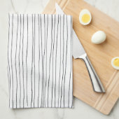 Keukenhanddoek met zwarte en witte hand (Quarter Fold)