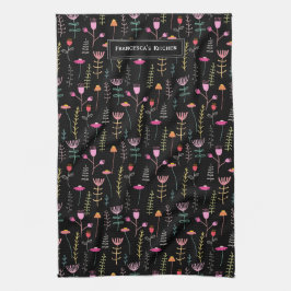Keukenhanddoek - Neon Wildflower, op maat gemaakt