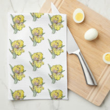 Keukenhanddoek - NGA Yellow Iris