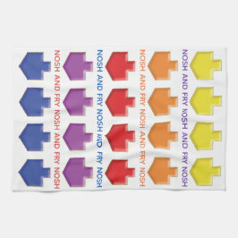 Keukenhanddoek "Nosh & Fry 3D Dreidels"