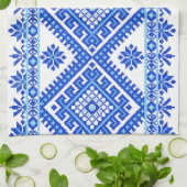 Keukenhanddoek Oekraïnse ondertiteling Blauw (Gevouwen)