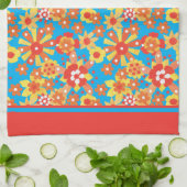 Keukenhanddoek of theedoek, Oranje Ditsy Floral (Gevouwen)