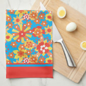 Keukenhanddoek of theedoek, Oranje Ditsy Floral (Quarter Fold)