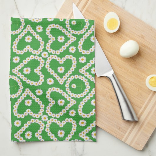 Keukenhanddoek om aan te passen, Daisy Chains op G (Quarter Fold)