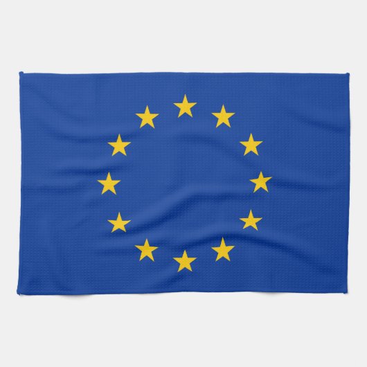Keukenhanddoek onder EU-vlag (Horizontaal)